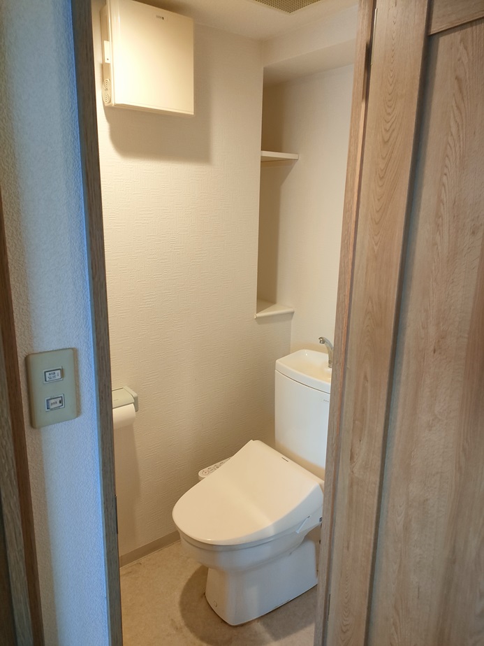 大阪市天王寺区で空気触媒セルフィールとスタイリッシュなトイレにリフォームしたリフォーム前のトイレ